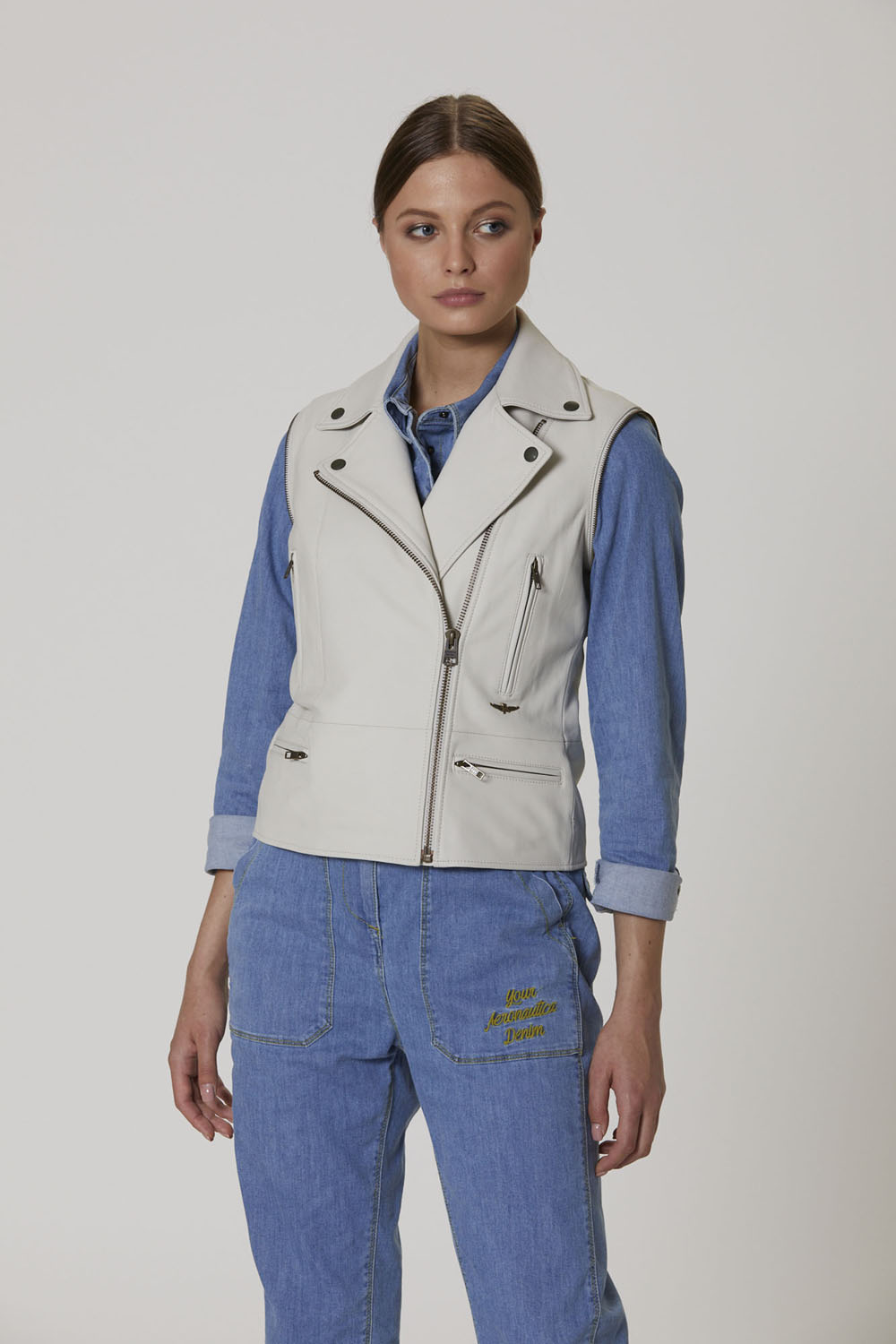 detail Bunda chiodo pelle 231PN6026DPL193