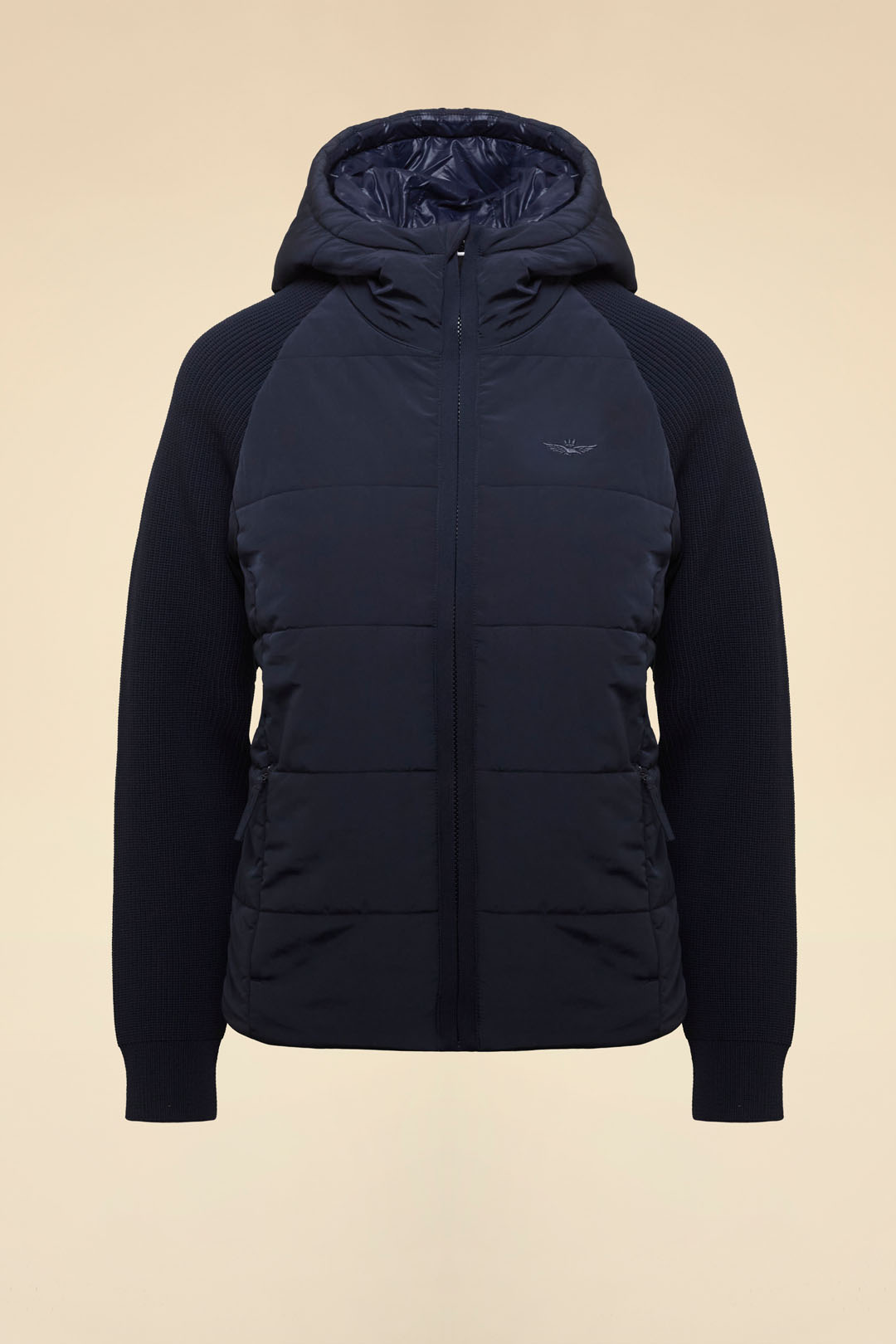 detail Bunda giacca con cappuccio in maglia 262AM1390DCL00005