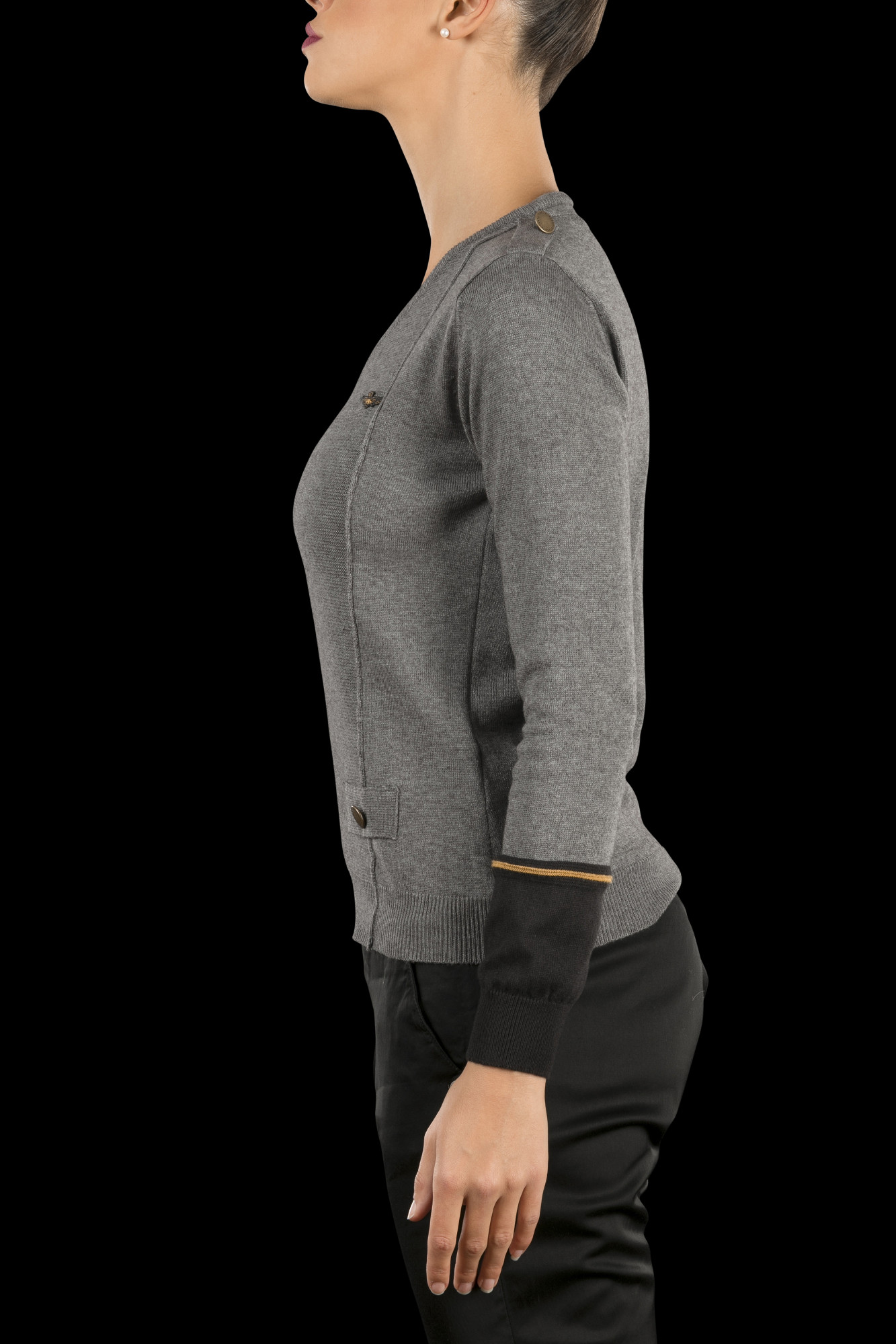 detail Svetr maglia scollo v 172MA1087DL333