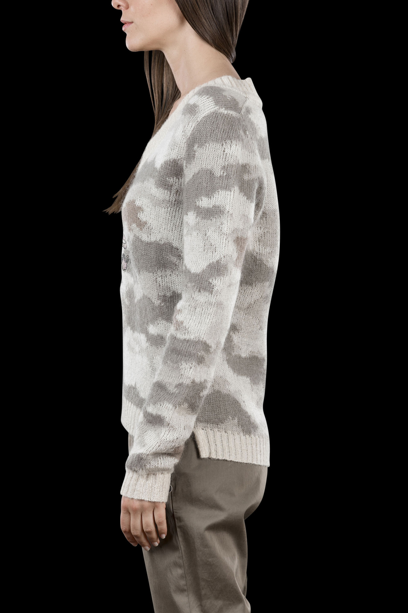 detail Svetr maglia scollo v 172MA1091DL316