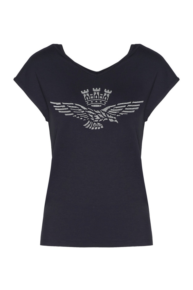 Tričko t-shirt scollo a v 211TS1884DJ414