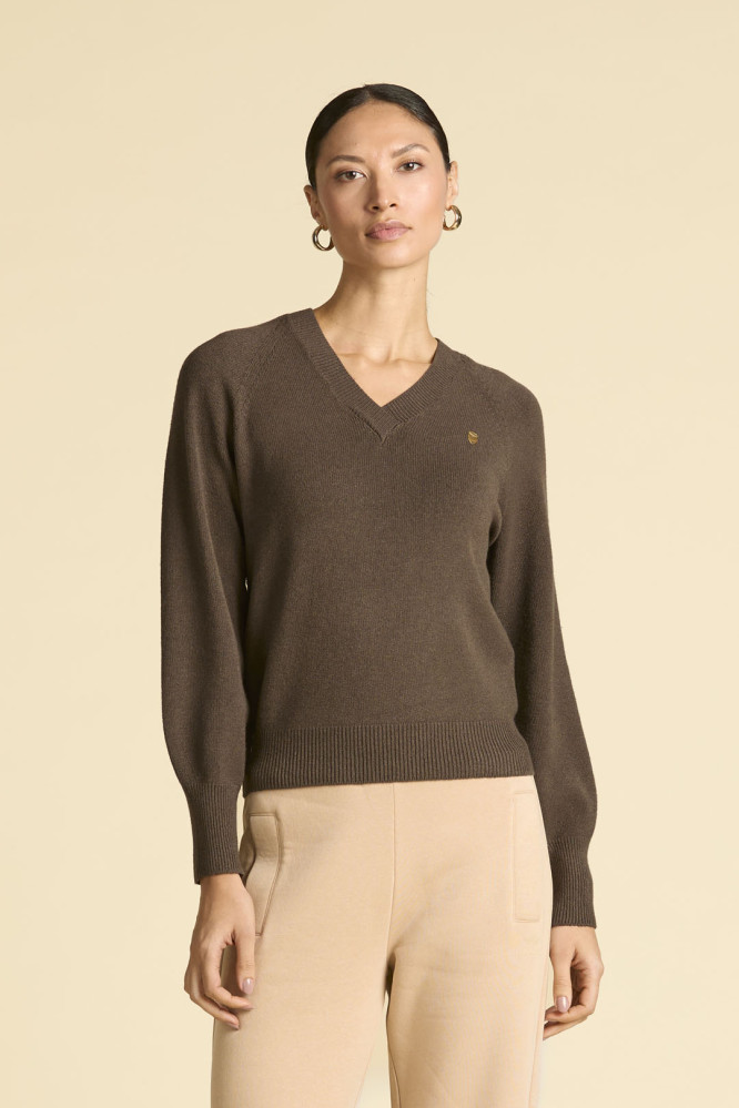 Svetr maglia con scollo a v 252MA1591DL00909